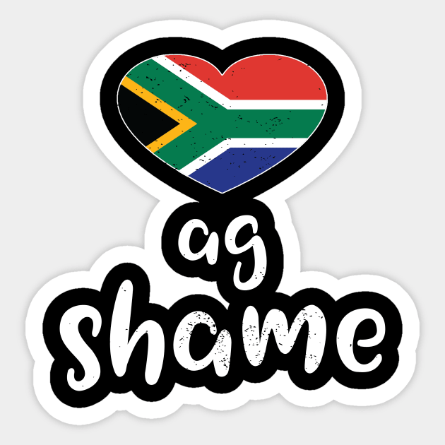 South African Saying Ag Shame Saffa Funny Sticker by Antzyzzz